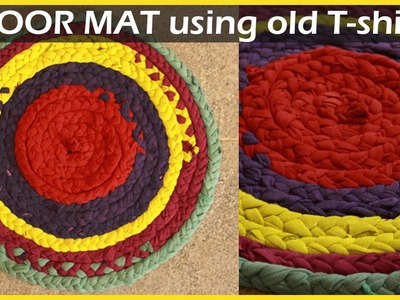 How to make floor mat from old T-shirts | waste clothes