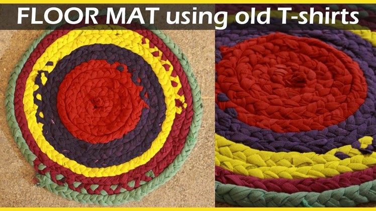 How to make floor mat from old T-shirts | waste clothes