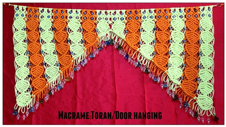 How to make Handmade Macrame Toran Door hanging Full step by step video tutorial| Macrame Toran #4