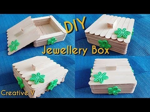 How to Make jewellry box. popsicle stick crafts. DIY