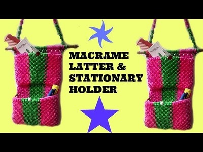 How to make latter  and stationary item holder