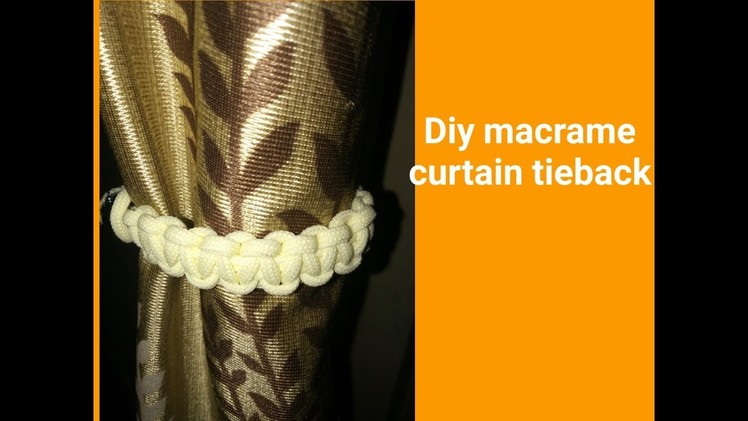 How to make macrame curtain tie back