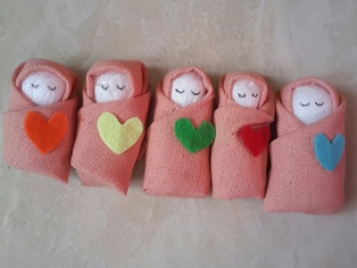 How to make newborn doll #simple doll making tutorial