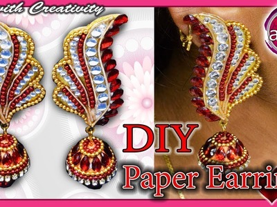 How to make Paper Earrings | made out of paper | Art with Creativity 250