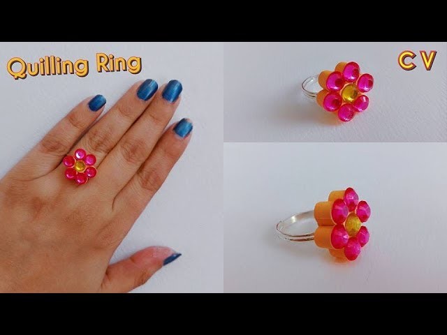 How to Make Quilling Finger Ring. Tutorial. Beginners. Design 8