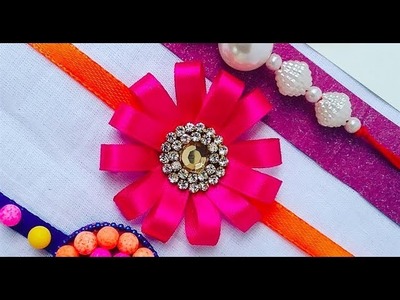 How to make Rakhi # 03, Rakhi making ideas l how to make Rakhi easily at home with satin ribbon,DIY