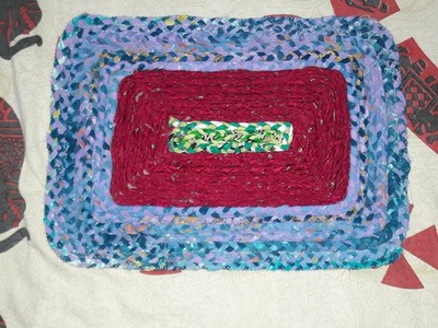 How to Make rectangle  shape doormat to use old cloth.bathroom rug make with old cloths.