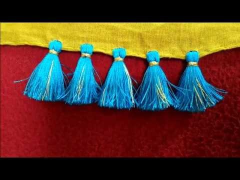 How to make Simple saree kuchu.tassels design by simple technique