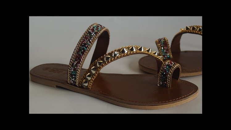 How to make slippers Arabian  sequence