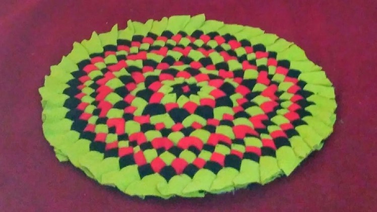 How to make table mat using old t-shirts