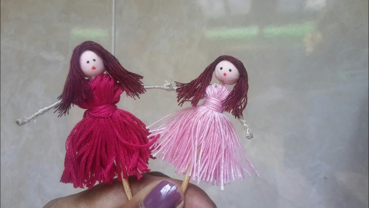 How to make toothpick yarn doll