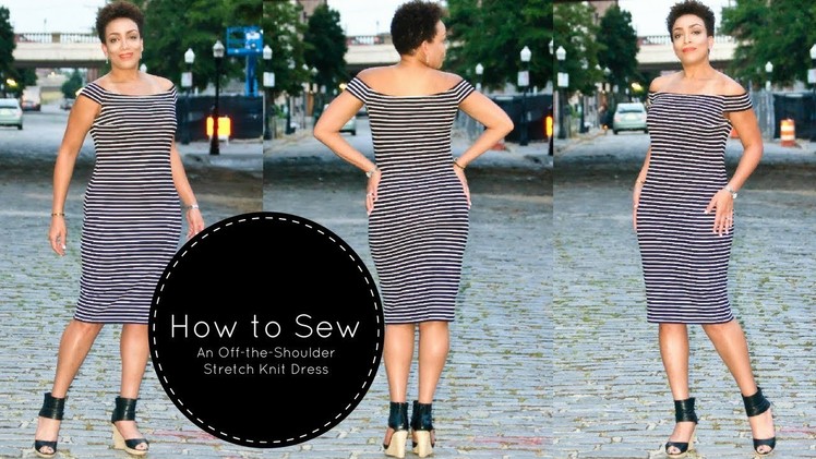How to Sew an Off-the-Shoulder Stretch Knit Dress