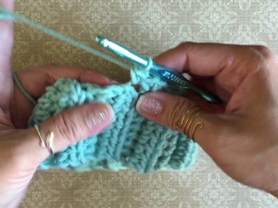How to single crochet around the band