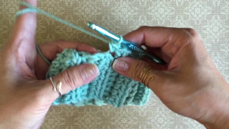 How to single crochet around the band