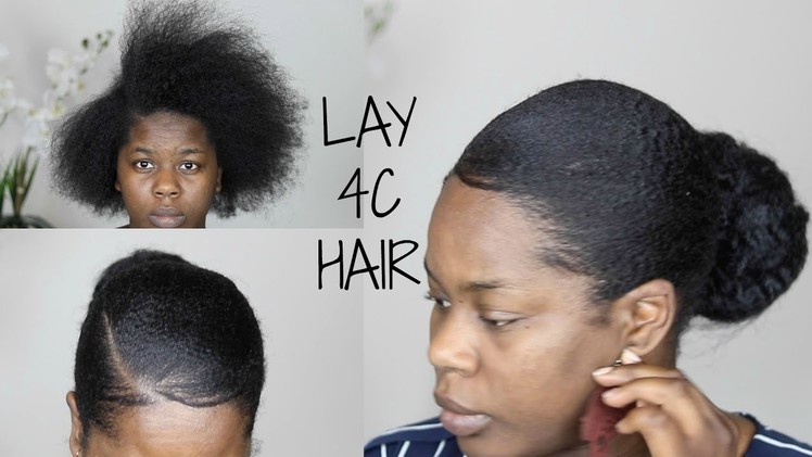 How to SLEEK.SLICK.LAY 4C Hair - Bun with Waves and Slick Edges|| TheAdeTomi