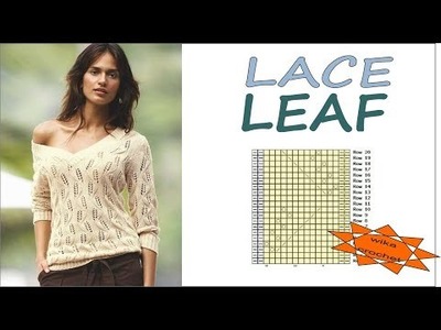 Knitting patterns LACE LEAF PATTERN How to knit leaf WWWIKA Crochet #leaf