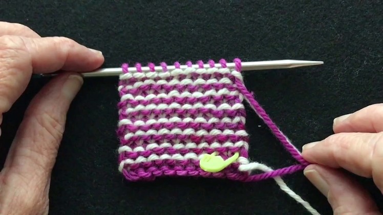 One Row Stripes in Garter Stitch Flat & How to Manage Color Changes