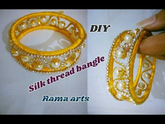 Silk thread bangle - How to make silk thread bangle | jewellery tutorials