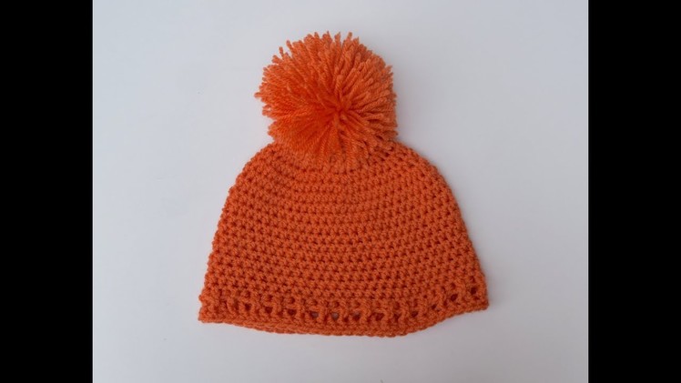 Simple and Easy Crochet Baby Hat.Beanie(4 sizes)