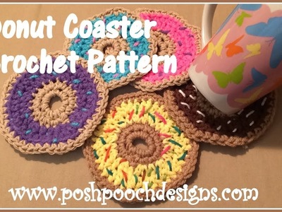 Sprinkle Donut Coaster Crochet Pattern