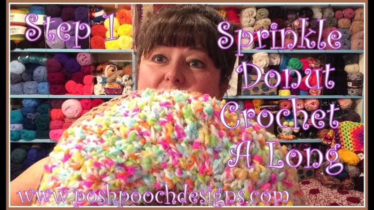 Sprinkle Donut Pillow Crochet A Long  - Step 1