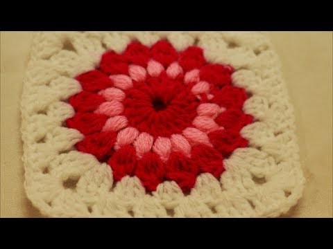 Starburst Granny Square Crochet - How to crochet Starburst Granny Square - Sunburst Granny Square