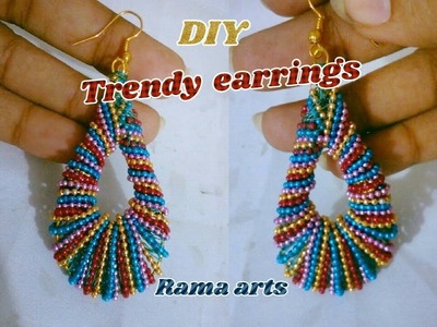 Trendy earrings - How to make this earrings | jewellery tutorials