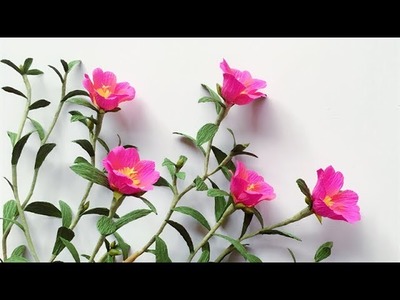 ABC TV | How To Make Portulaca Grandiflora Paper Flower From Crepe Paper - Craft Tutorial