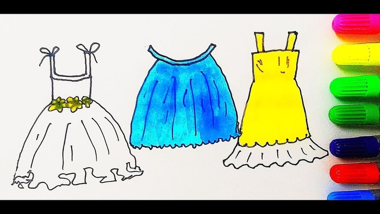 AMAZING! How to draw skirts for girls, coloring pages, skirt painting- ABS channel