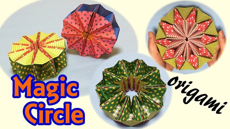 Awesome Origami Magic Circle | How to make a Transforming Origami Toy  | Paper Box DIY