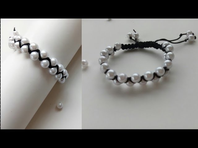 Bracelet. Friendship bracelets. How to make bracelets.friendship band. Crossed bracelet with pearls