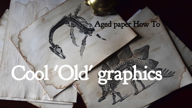 Cool old retro graphics  - how to make paper look old (aging technique)