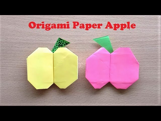 Creative Paper Apple - Making Origami Paper Apple at Home - How to make Origami Apple