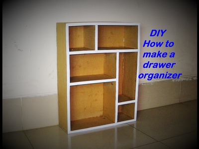 DIY How to make a drawer organizer : Made with cardboard and paper HD.