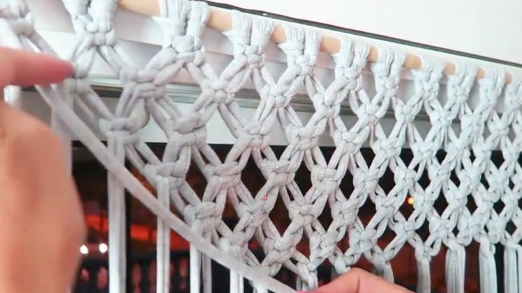 Diy how to make a macrame curtain with trample  By: STEFFIDO