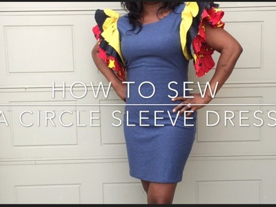DIY- HOW TO SEW A CIRCLE SLEEVE BODYCON DRESS - PrettyTallLifeTV