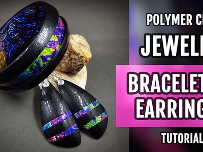 DIY ! Lisa Pavelka FOILS & Polymer Clay PREMO Bracelet and Earrings. HOW to Make!