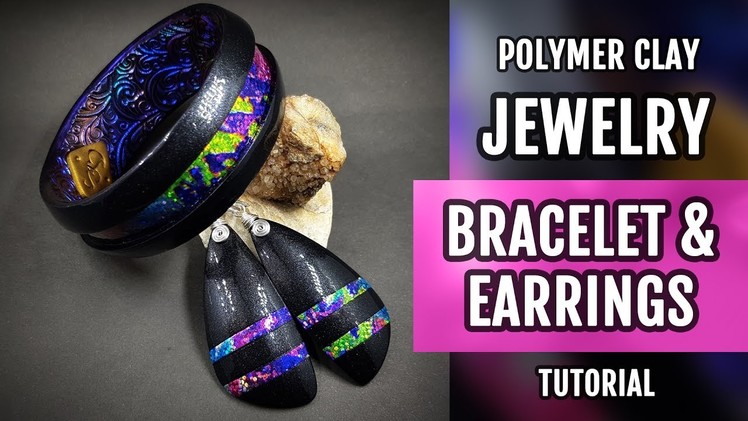 DIY ! Lisa Pavelka FOILS & Polymer Clay PREMO Bracelet and Earrings. HOW to Make!