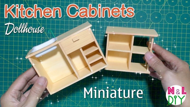 DIY Miniature Kitchen Cabinets | How to make Kitchen cabinets for your Dollhouse