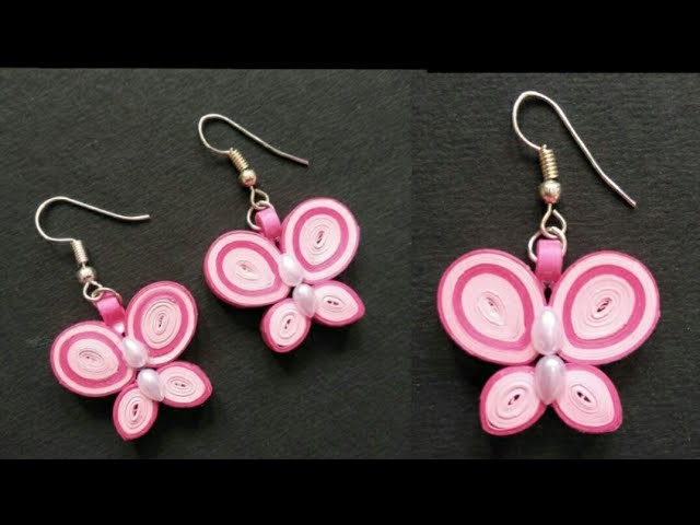 DIY Quilling earrings | Quilling Butterfly Earring | How to make paper Quilling earrings at home