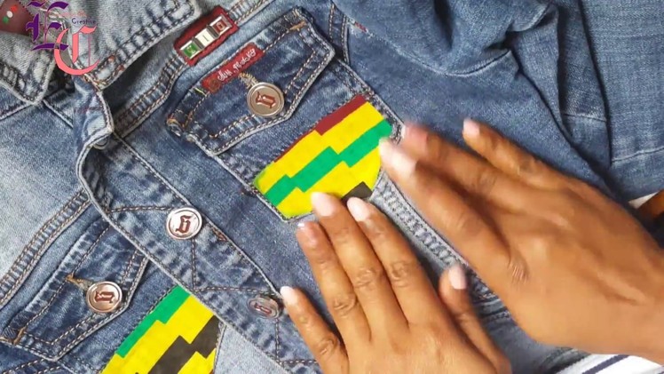 HOW TO CUSTOMIZE YOUR DENIM JACKET WITH AN ANKARA FABRIC [NO SEWING]