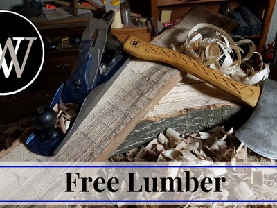 How to Get Free Lumber - Riven Wood With Basic Hand Tools. Woodworking