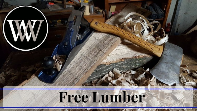 How to Get Free Lumber - Riven Wood With Basic Hand Tools. Woodworking