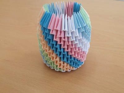 How To make 3D Origami Box 3d origami pen holder by art life