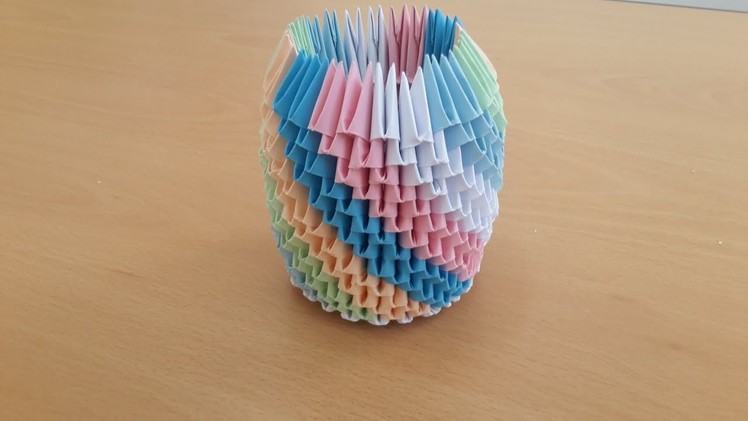 How To make 3D Origami Box 3d origami pen holder by art life