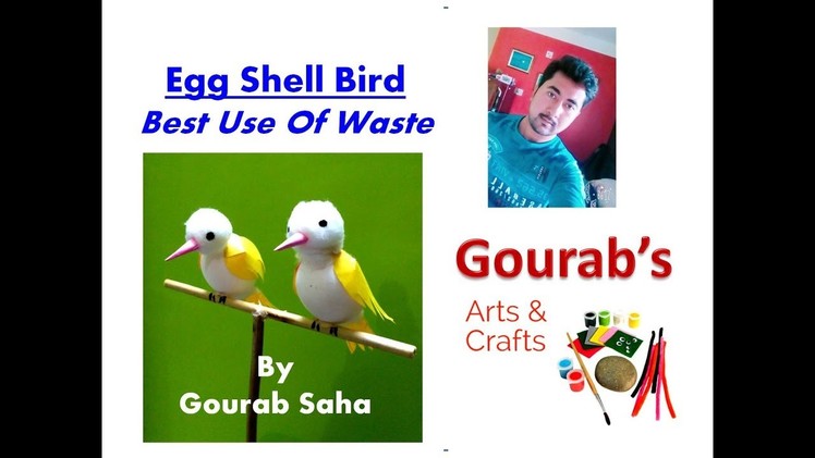 How to make a Bird Couple from Egg shell || Egg Shell Bird || Best Use Of waste || Egg Shell Craft
