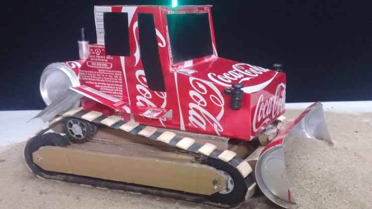 How to make a Bulldozer - DIY Amazing Coca Cola Bulldozer Toys at home