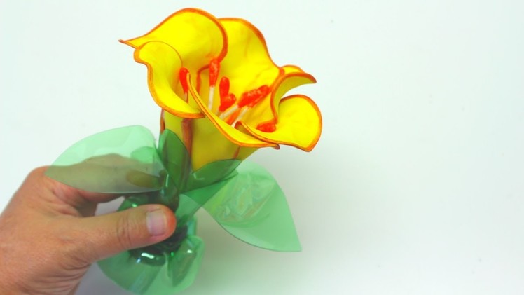 How to Make a Flower with Foam and Plastic Bottles - Art and Craft Ideas: