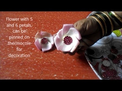How to make a flower with lotus petals| Varamahalakshmi Habba | Varalakshmi Vratham decoration ideas