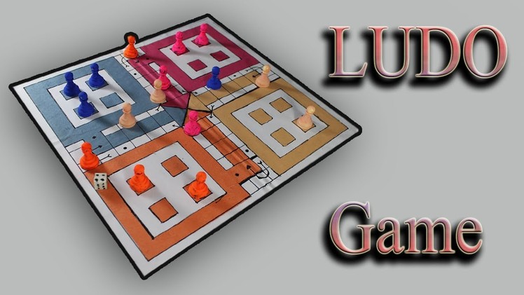 How to make a Ludo game from Cardboard - Ludo Game DIY